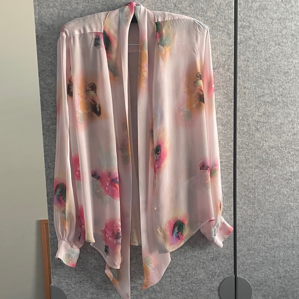 Floral Pink Viscoze Women’s Blouse